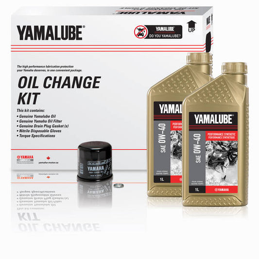 Yamalube Snowmobile Synthetic Oil Change Kit 0W40 4L